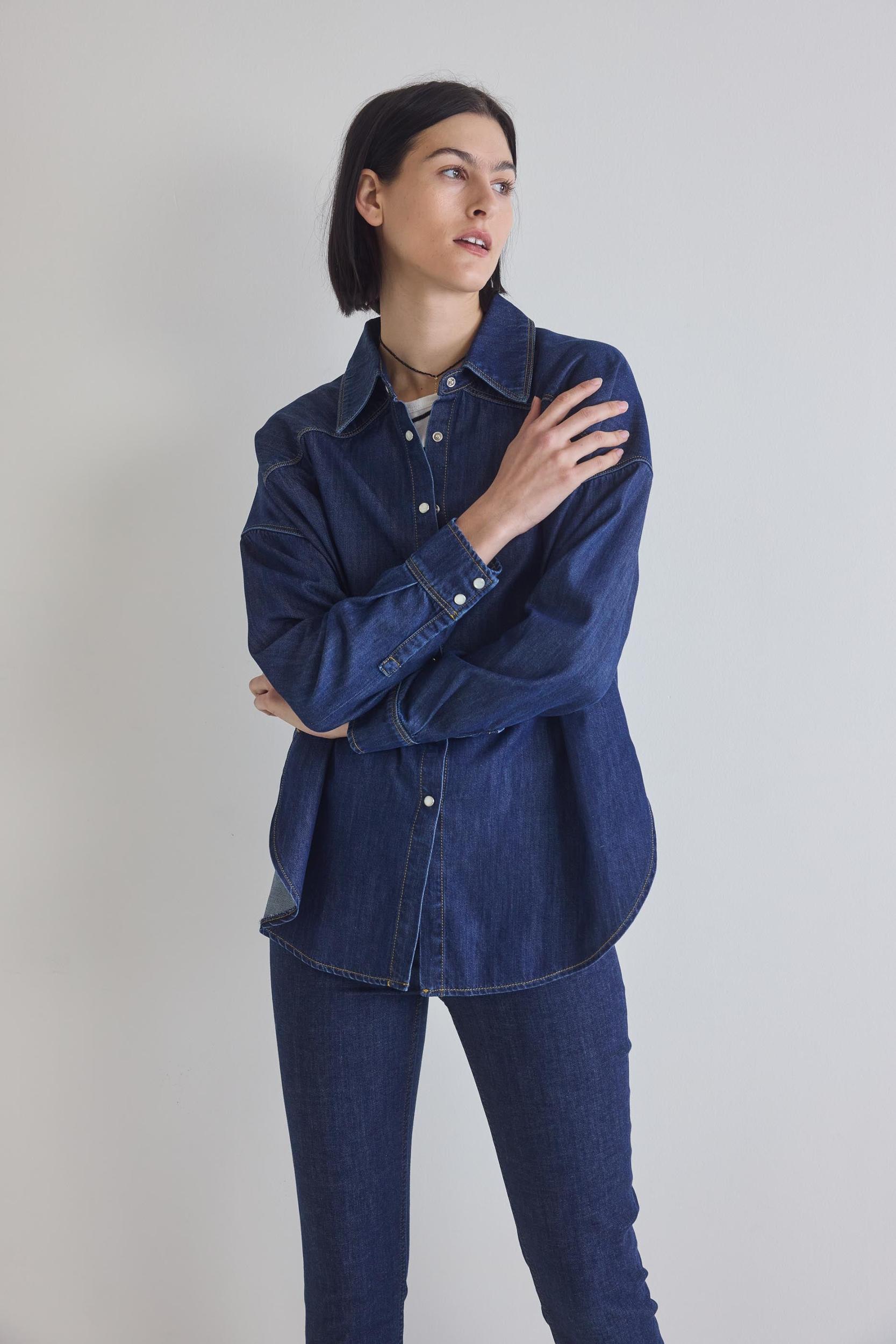 Refine Oversized Denim Tunic Product Image