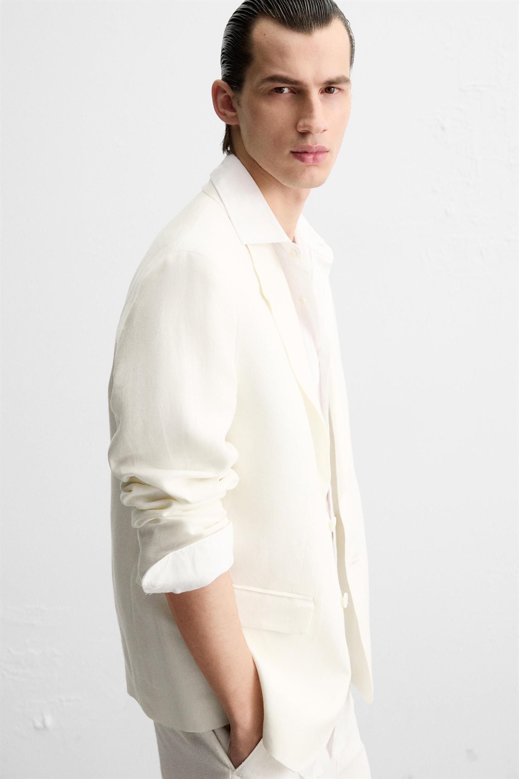 100% LINEN SUIT BLAZER Product Image