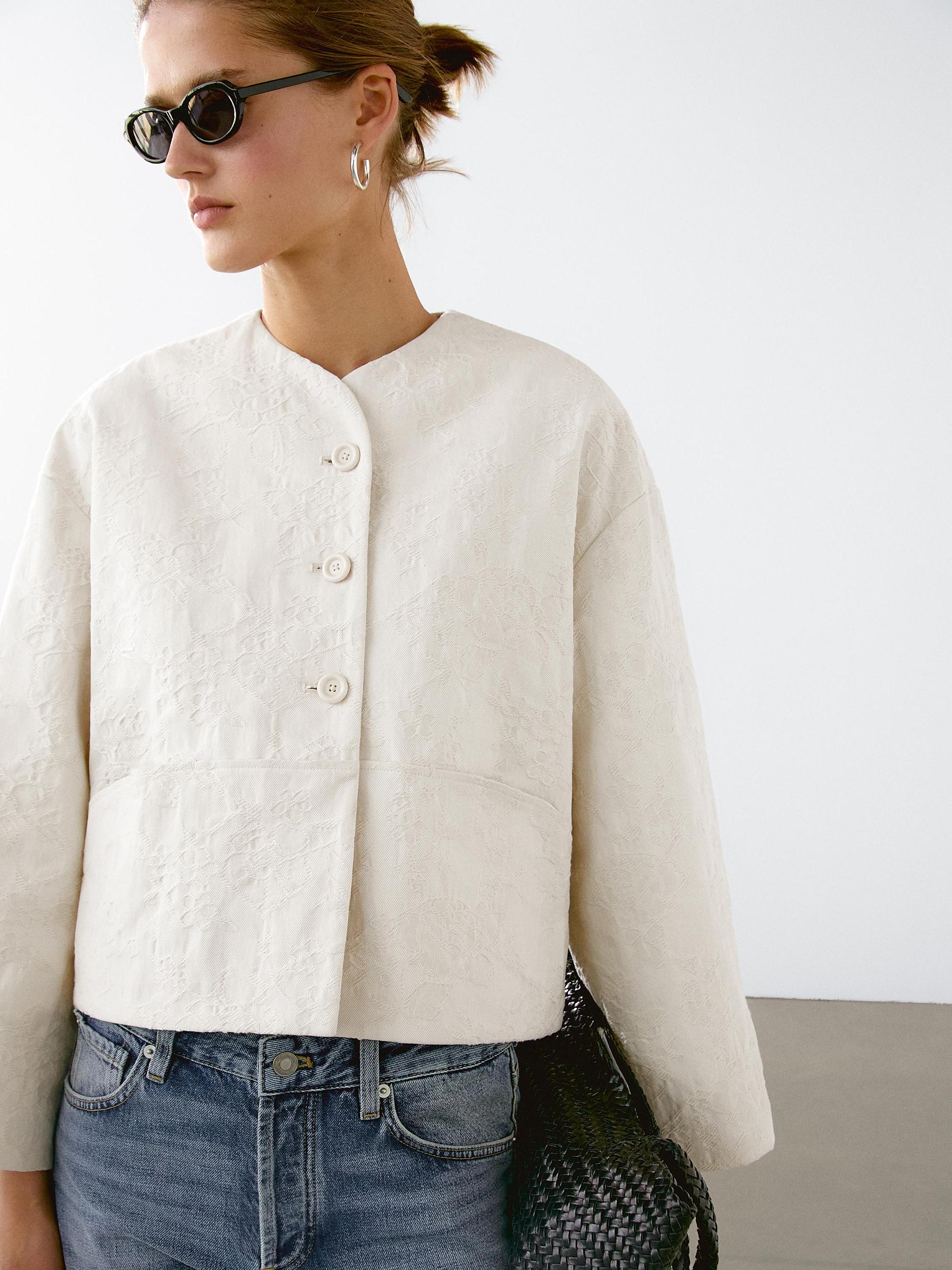 100% cotton floral fabric jacket Product Image