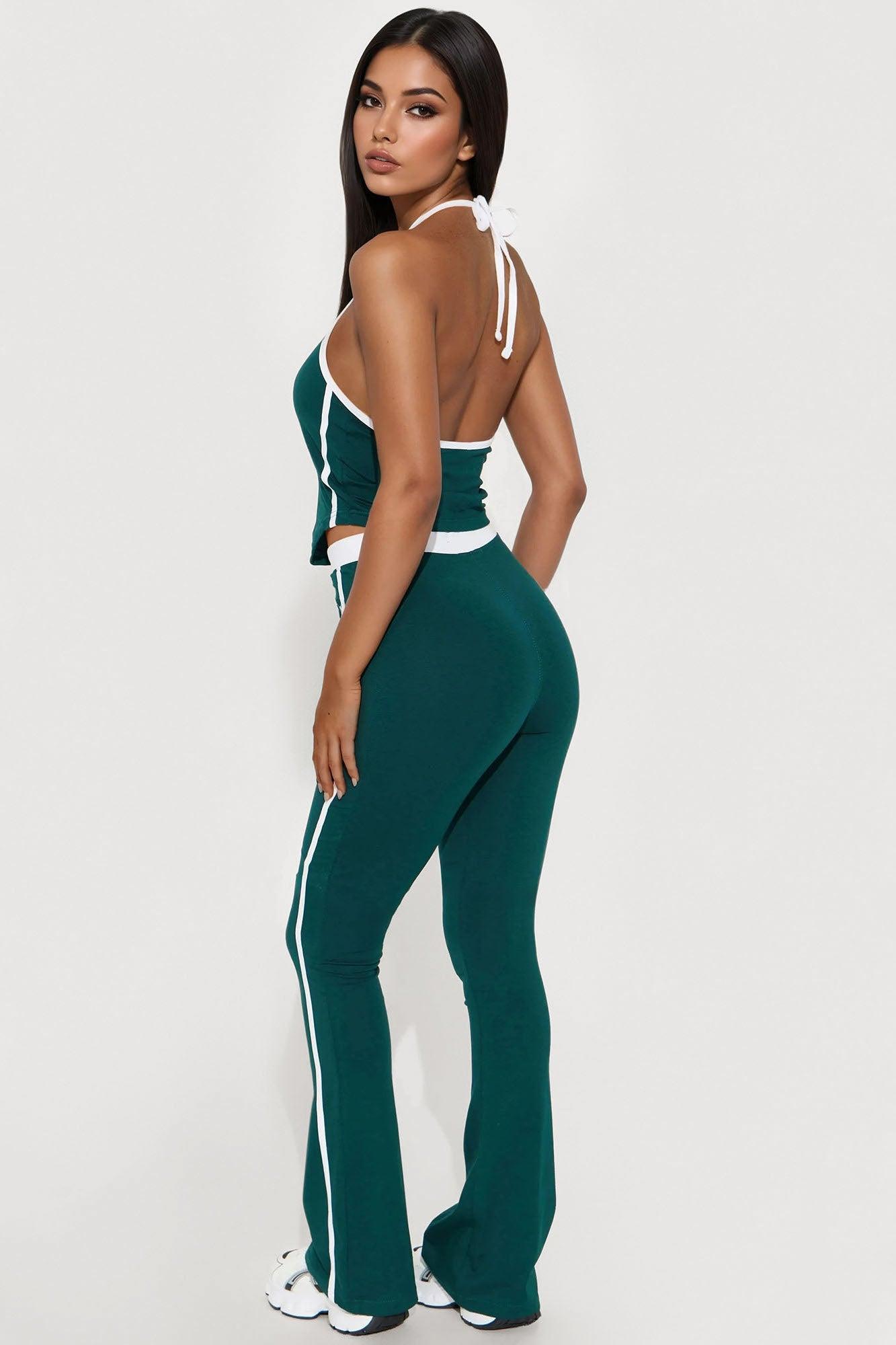 Sports Club Halter Pant Set - Hunter Product Image