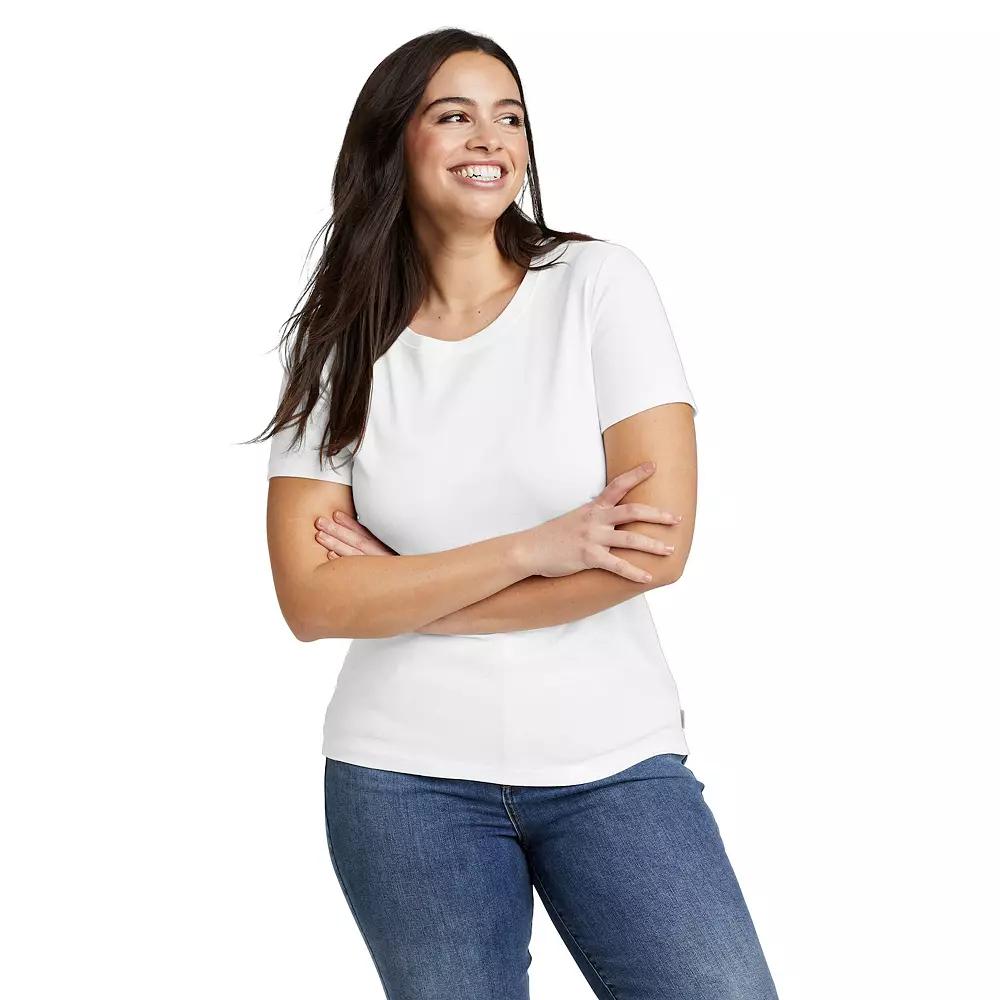 Plus Size Eddie Bauer Favorite Short Sleeve Crewneck Tee, Women's, Size: 2XL, White Product Image