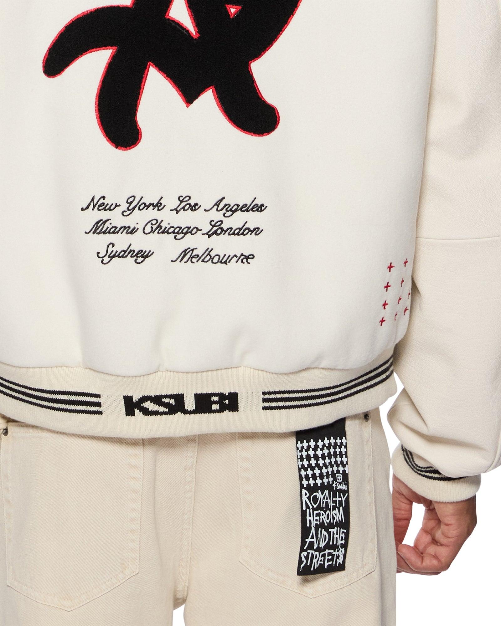 PLAYOFF VARSITY JACKET ECRU Male Product Image