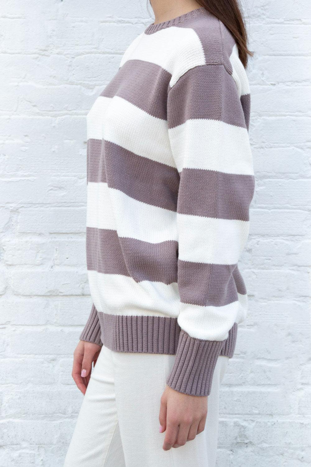 Brianna Cotton Thick Stripe Sweater Product Image