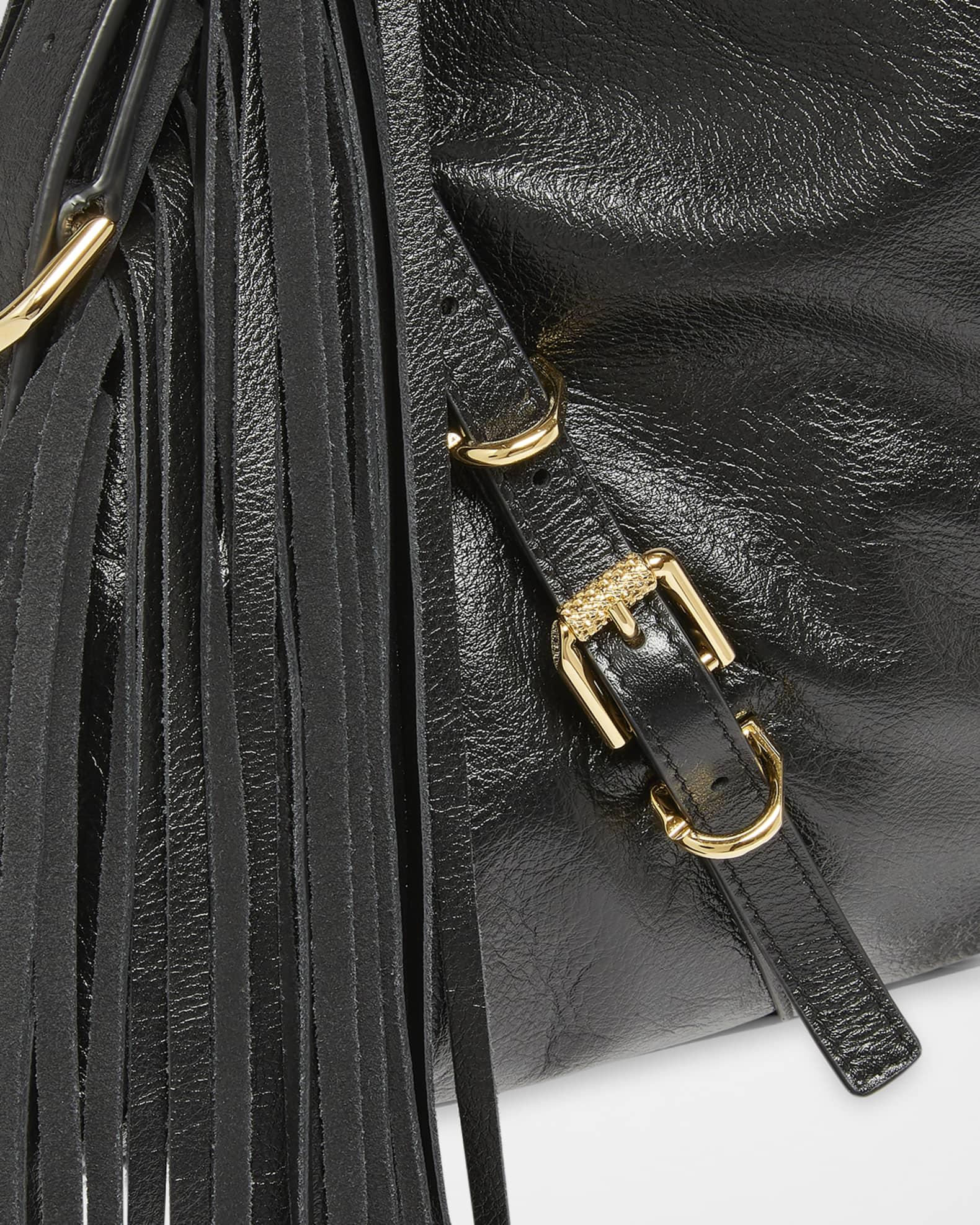Voyou Medium Shoulder Bag in Fringe Leather  Product Image