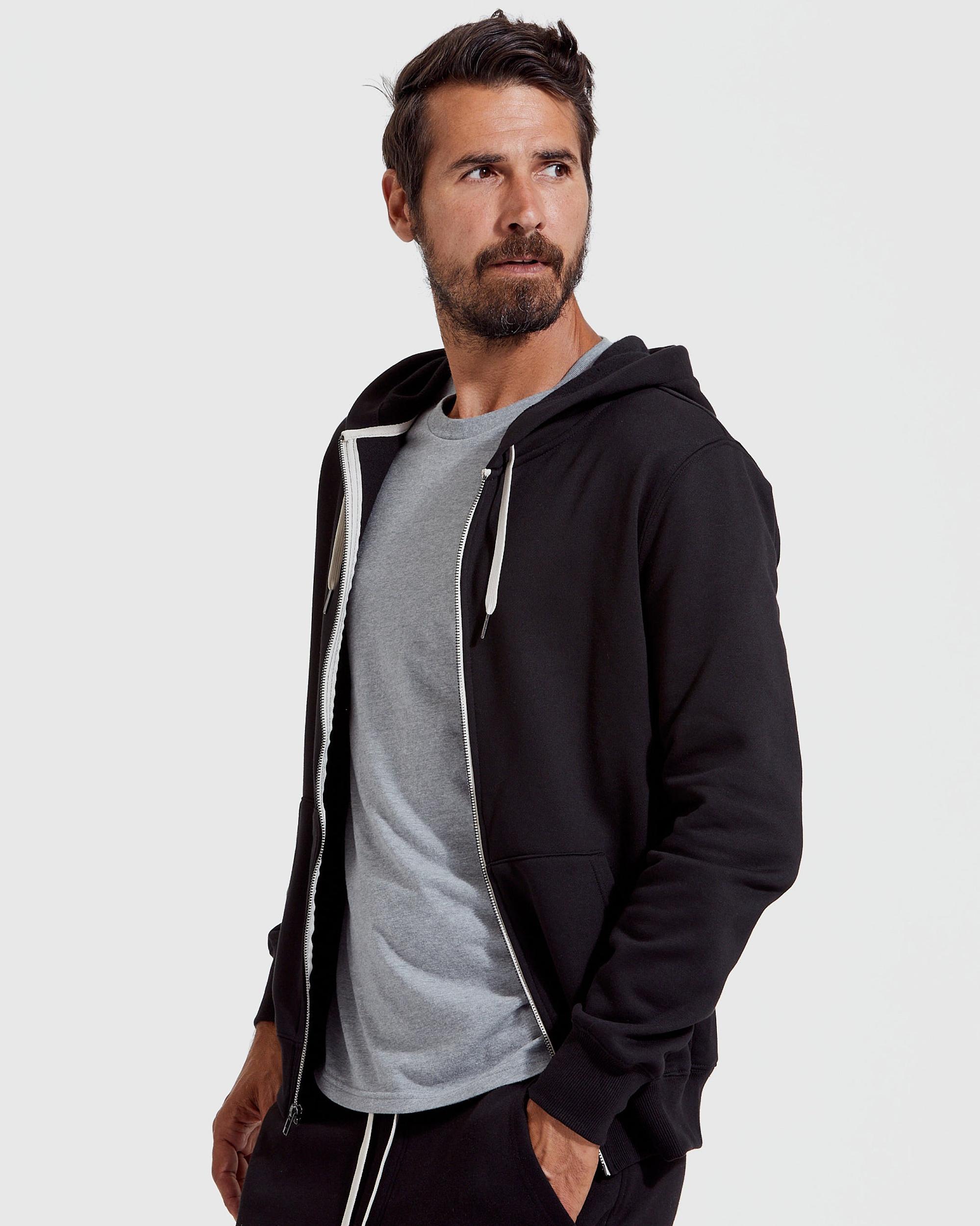 Black Fleece French Terry Zip Hoodie Product Image