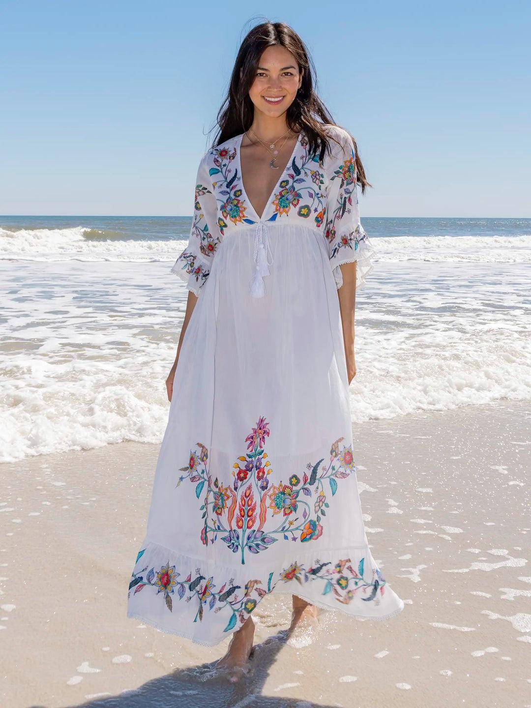 Capri Cotton Maxi Dress Product Image