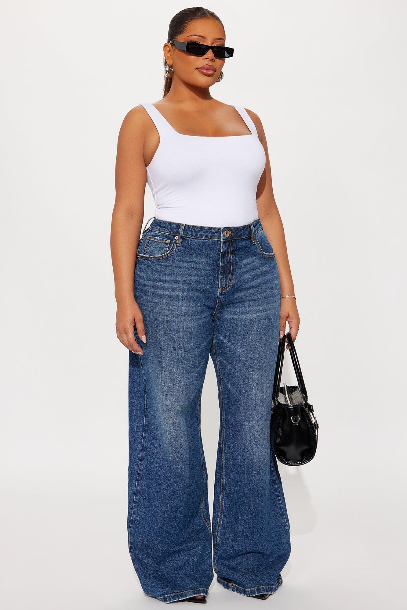 Downtown Wide Leg Denim Jeans - Medium Wash Female Product Image