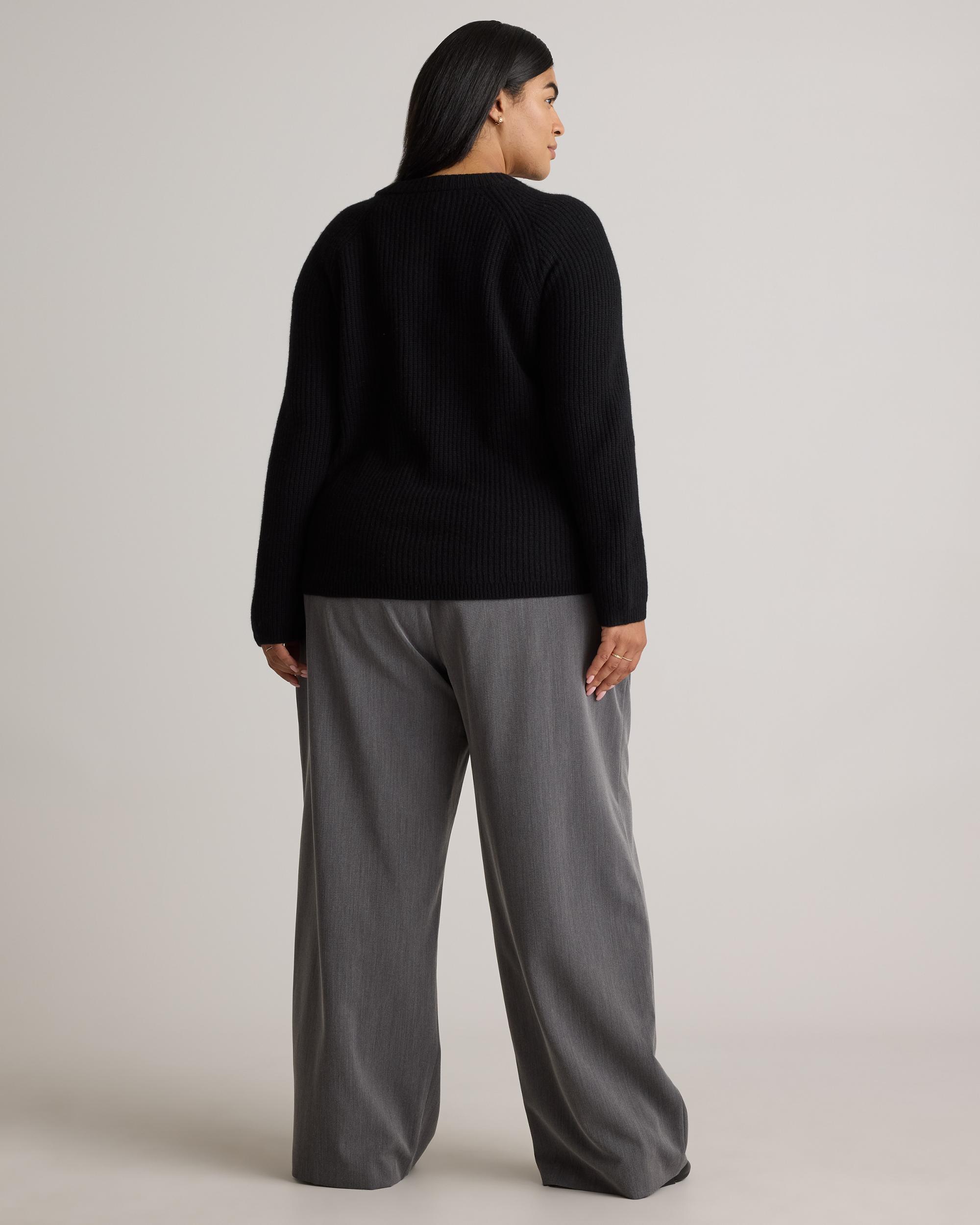 Quince | Women's Mongolian Cashmere Fisherman Crewneck Sweater Product Image