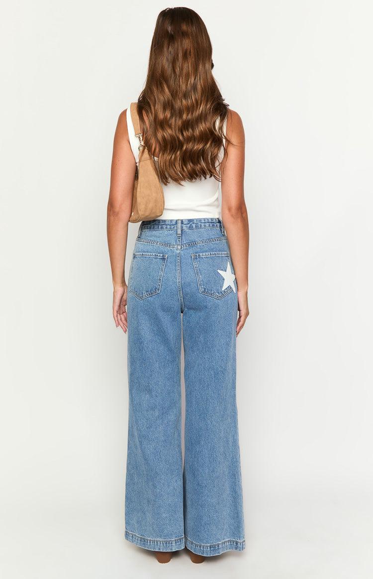 Dandy Mid Wash Denim Flare Jeans Baby Girls Product Image