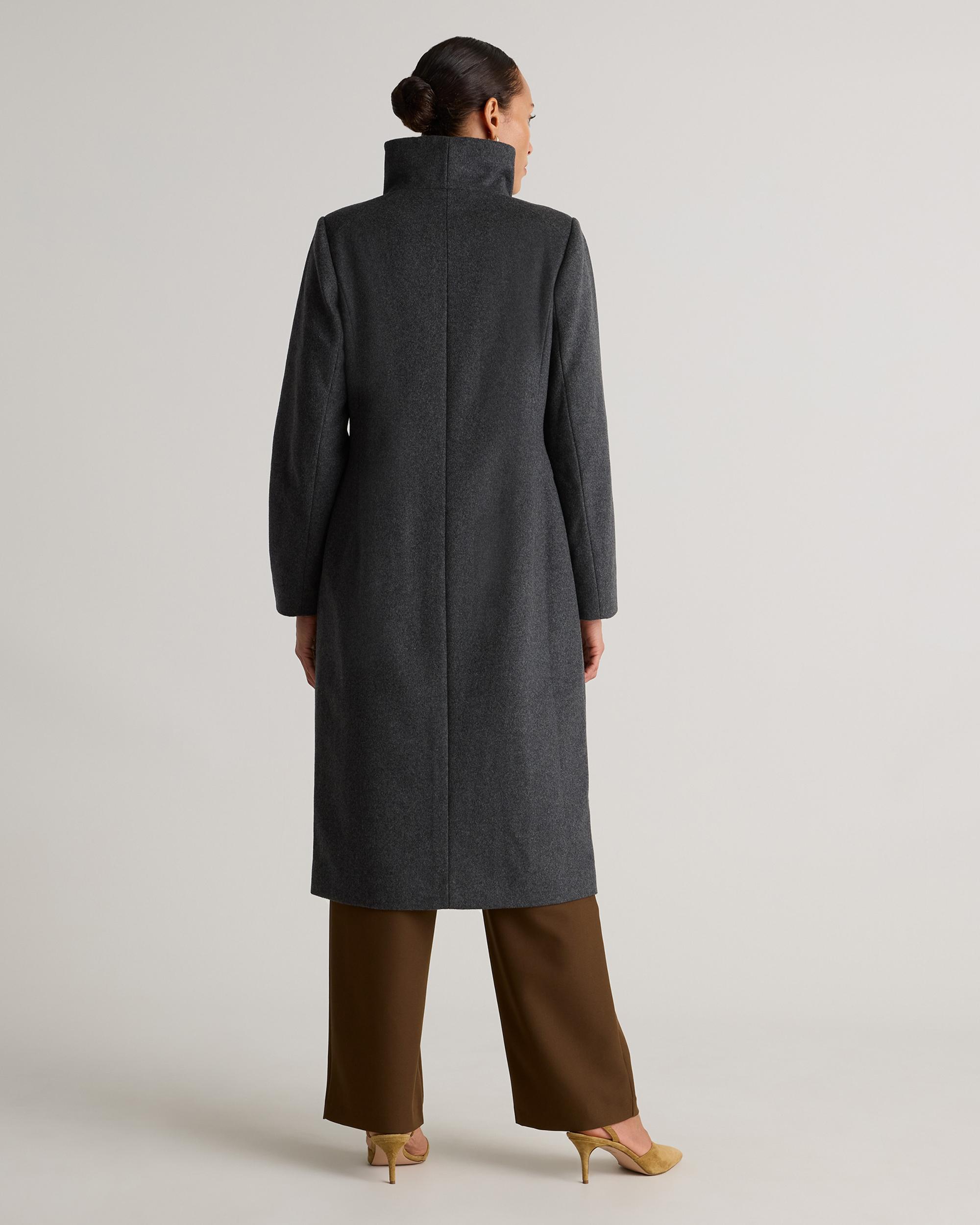 Quince | Women's Italian Wool Long Cocoon Coat Size XS, Wool/Nylon Product Image