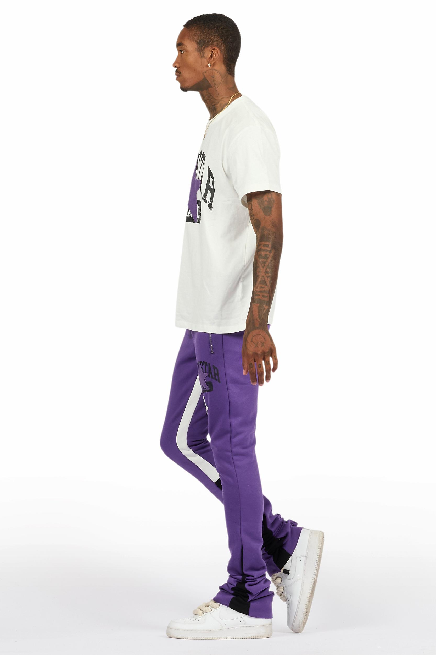 Mallor Purple/blackT-Shirt/Stacked Track Set Male Product Image