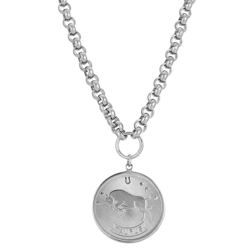 1928 Round Sagitarius Pendant Necklace, Womens, November Product Image
