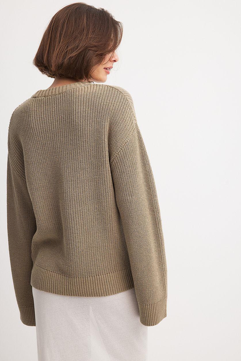 Round Neck Knitted Sweater Product Image