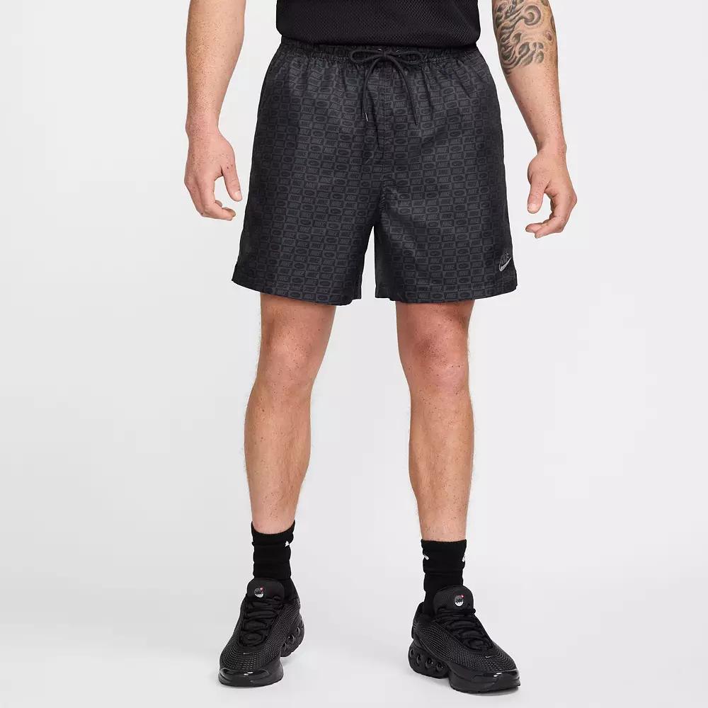 Men's Nike Club Wide Mid-Thigh Drawstring Shorts, Size: XL, Noir Black Product Image
