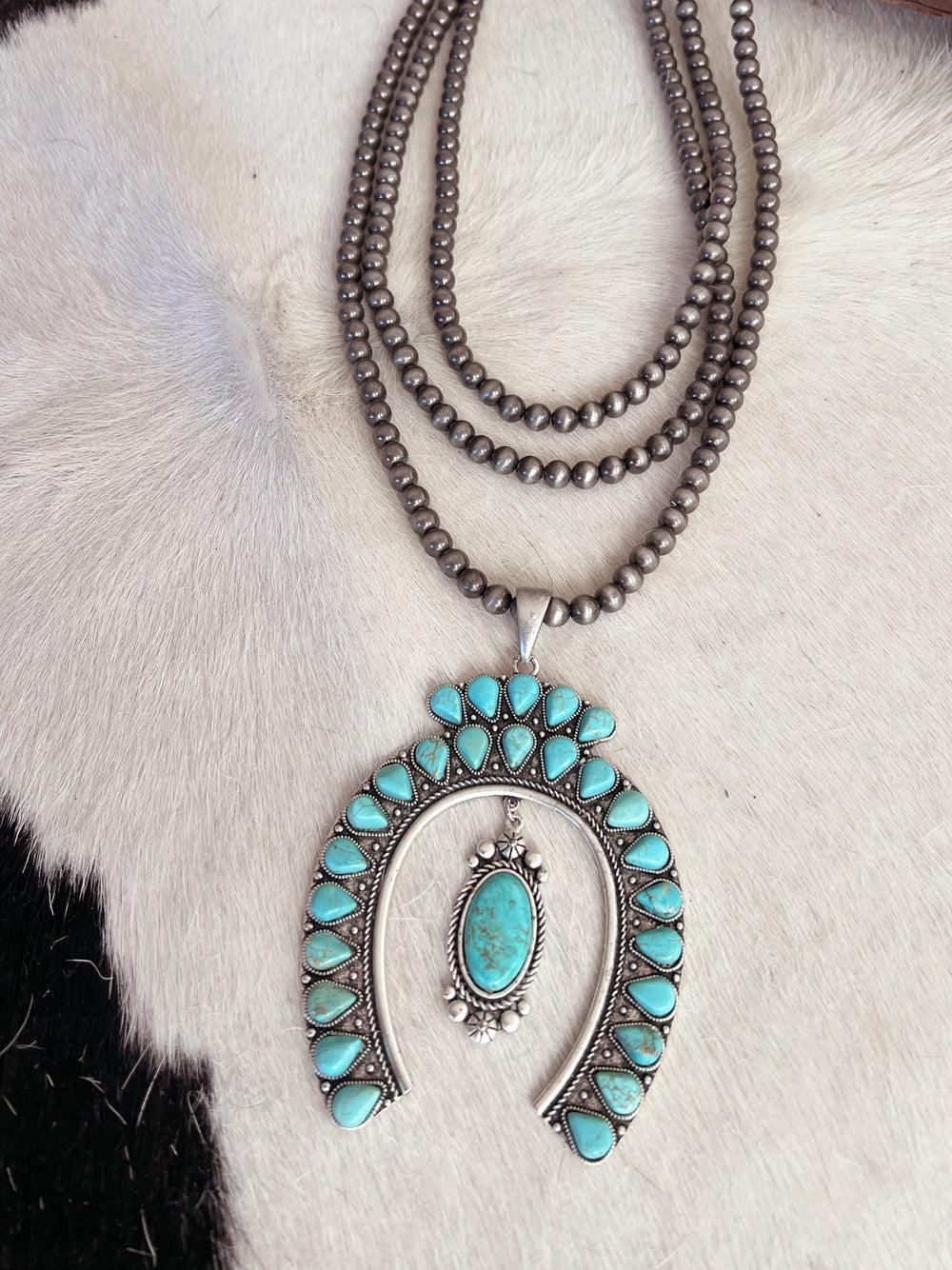 3-Strand Beaded Naja Squash Inspired Necklace Product Image