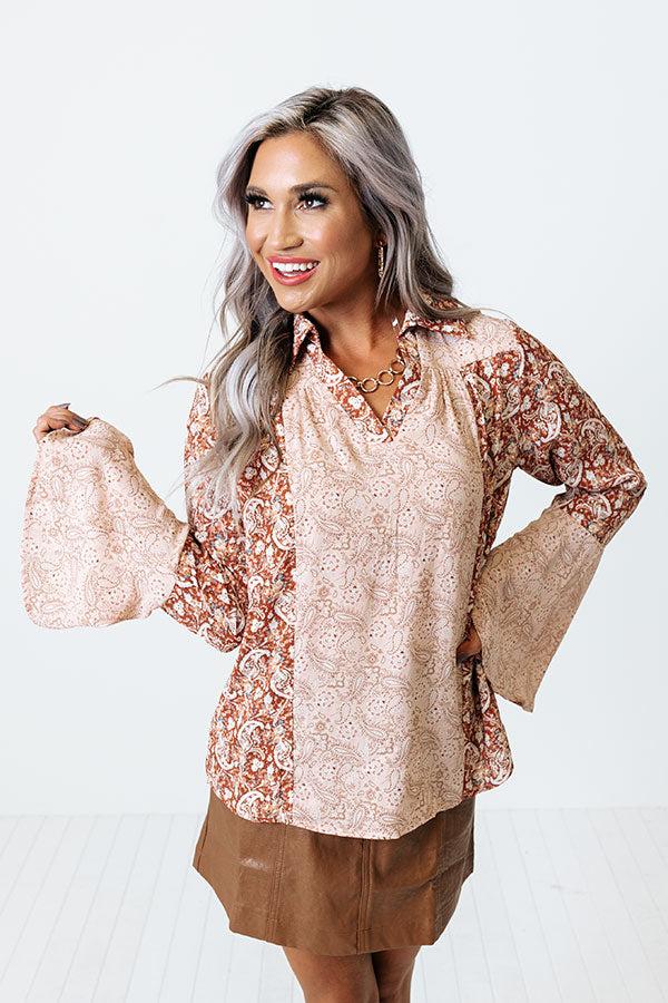 Listening To Records Paisley Shift Top Product Image