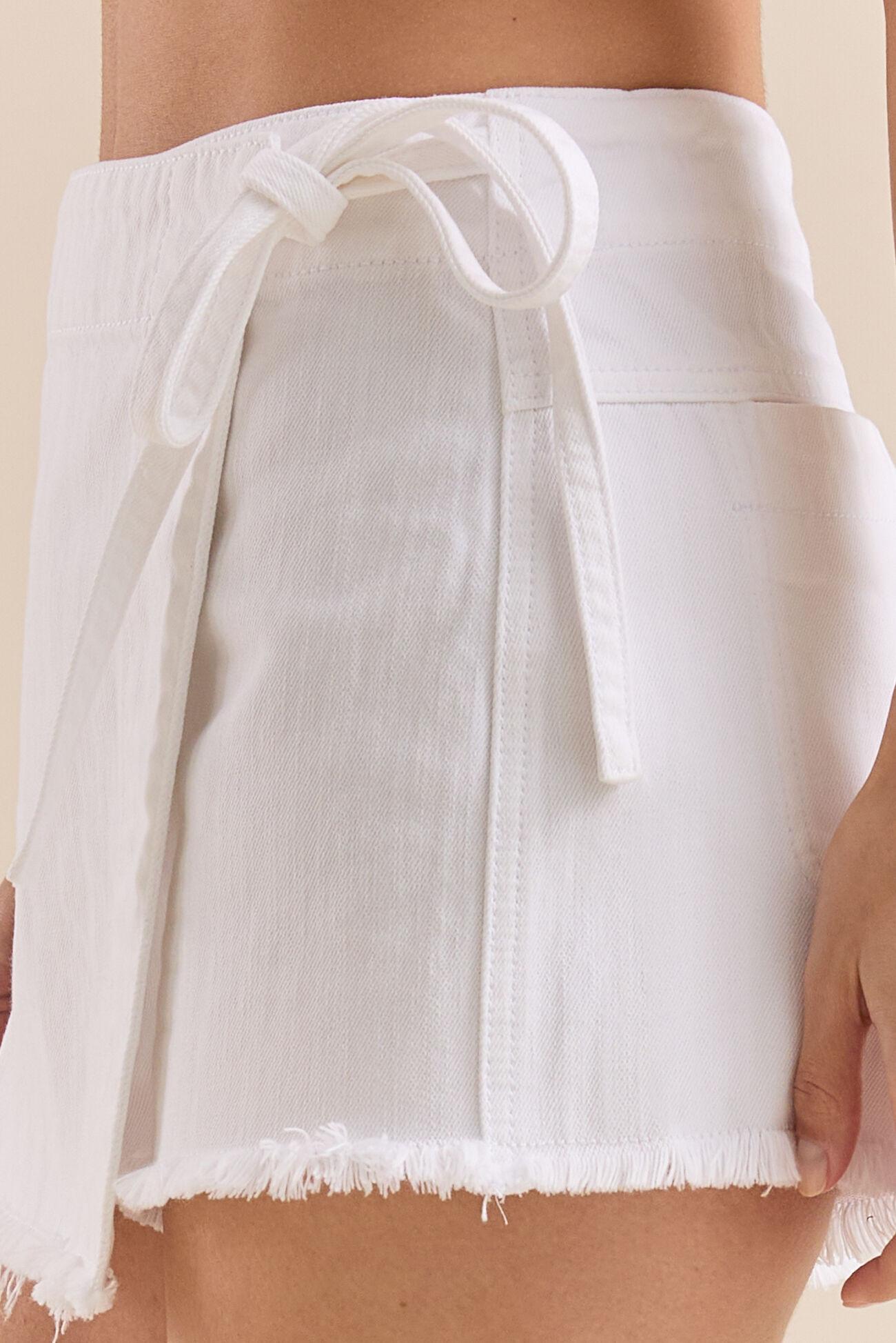 Dylan Side Tie Denim Skort Product Image