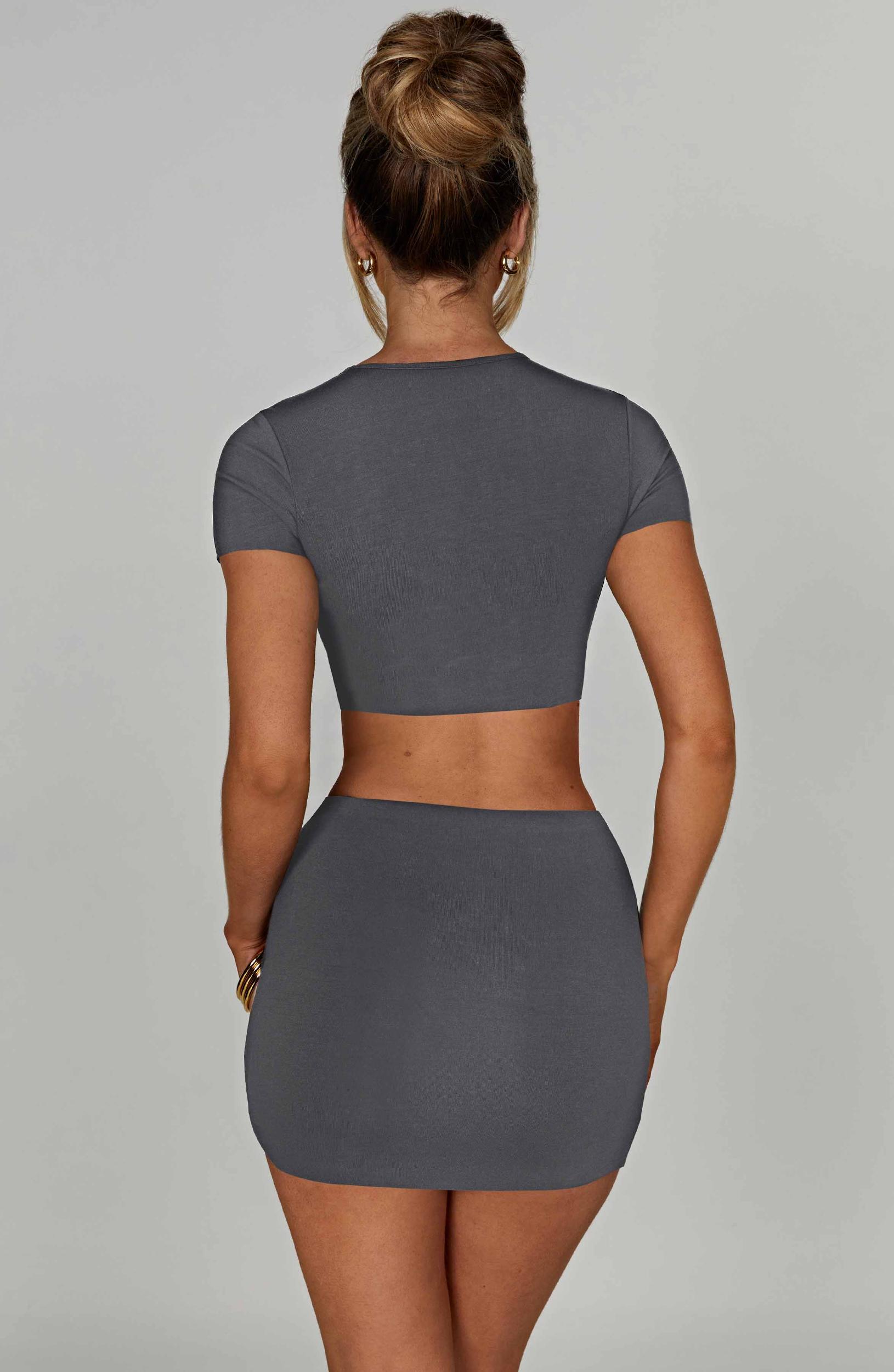 Rein Mini Skirt - Charcoal Product Image
