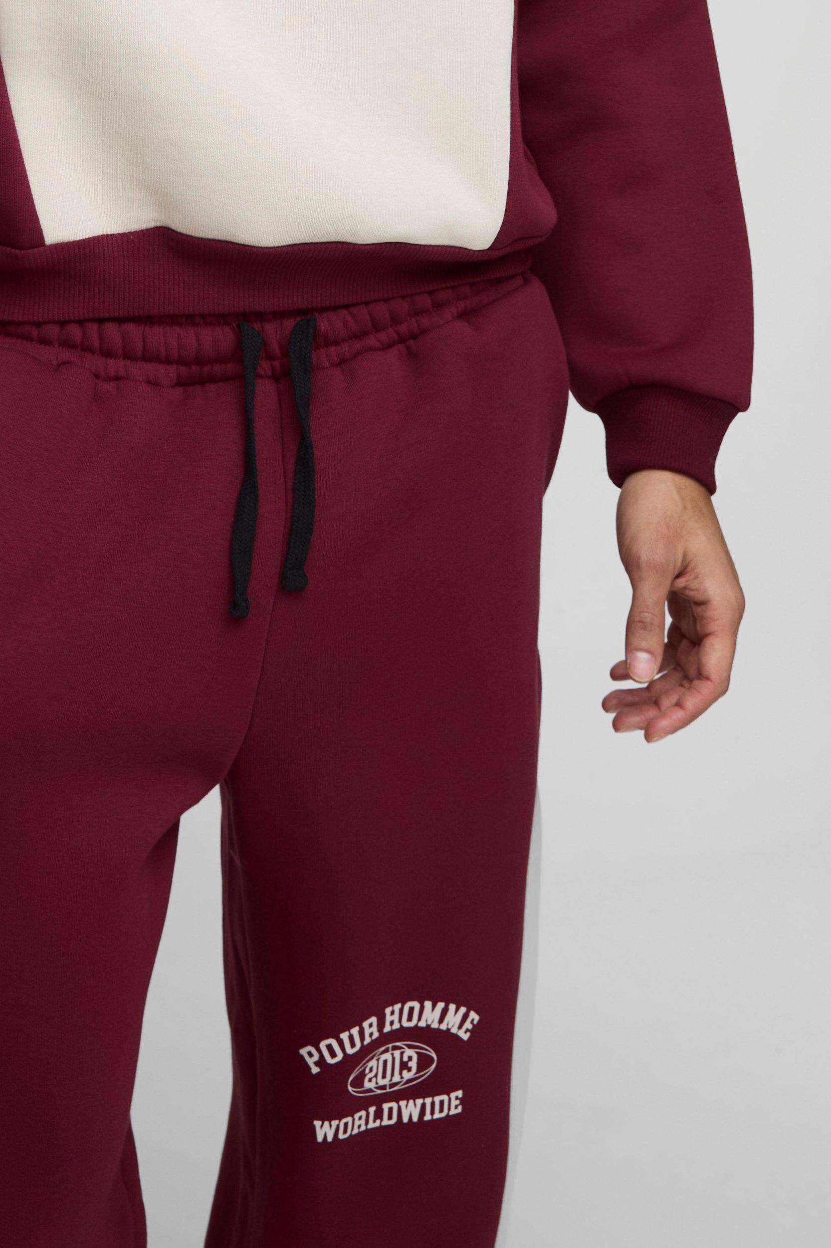 Oversized Colour Block Pour Homme Sweatpants | boohooMAN USA Product Image