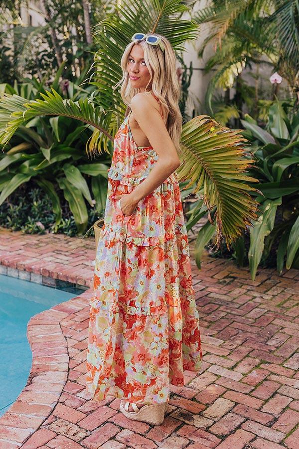 Tropical Shoreline Ruffle Maxi Product Image