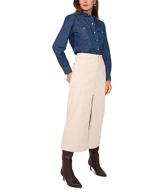 1. STATE Collared Button Front Long Sleeve Shirt Product Image