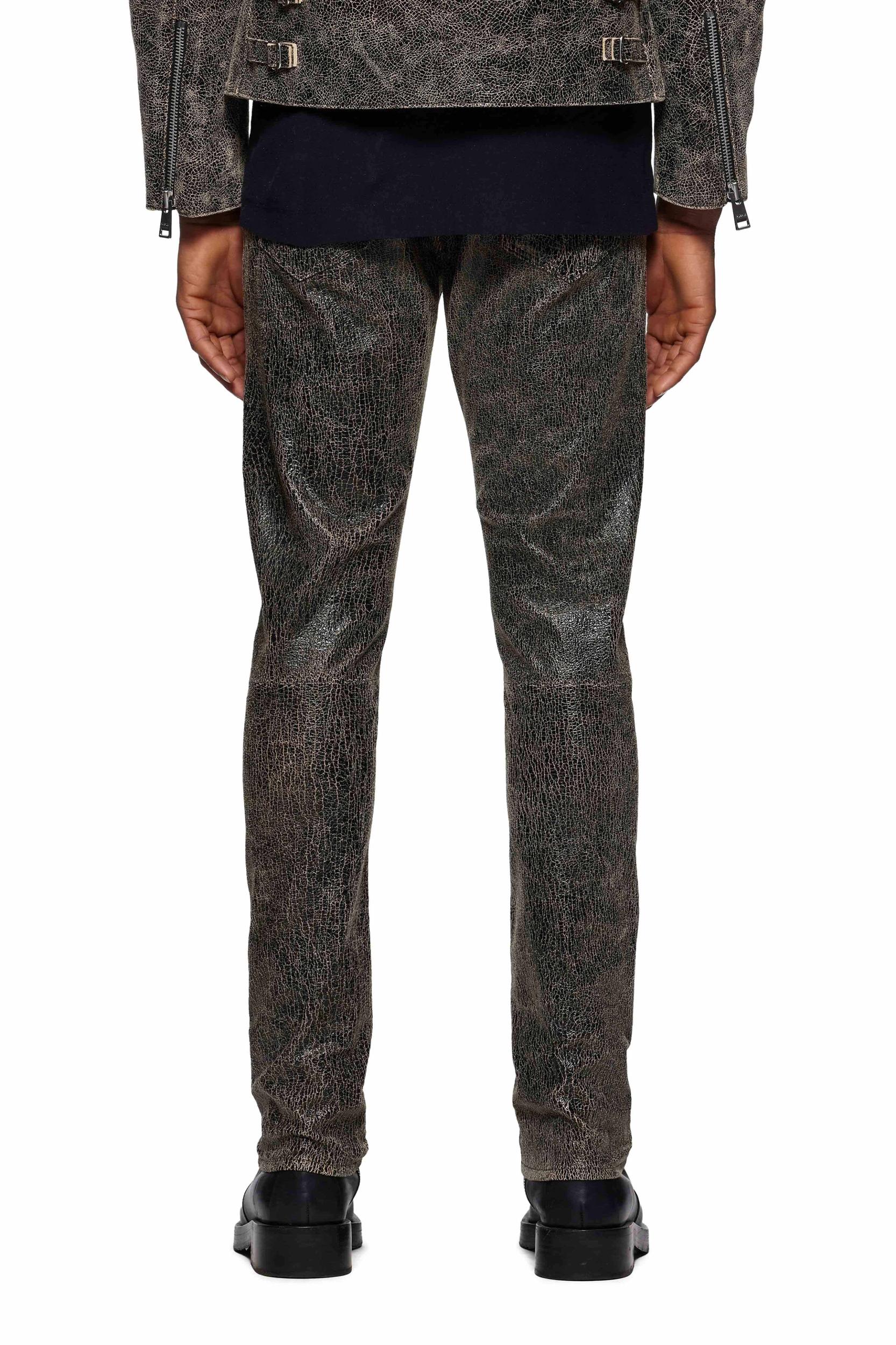 P001 Slim Fit Leather Pant Male Product Image