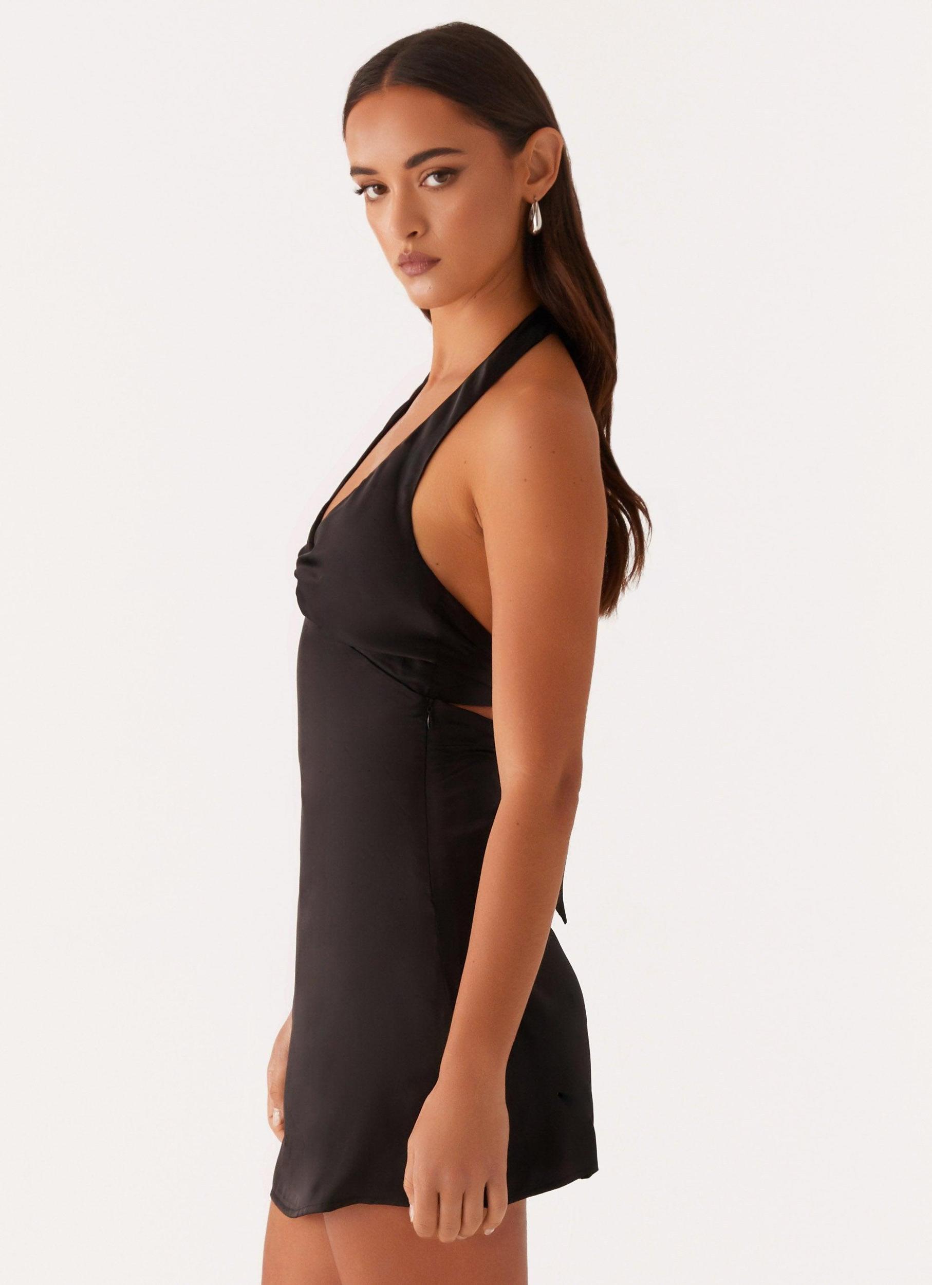 Heavy Hearted Mini Dress - Black Product Image