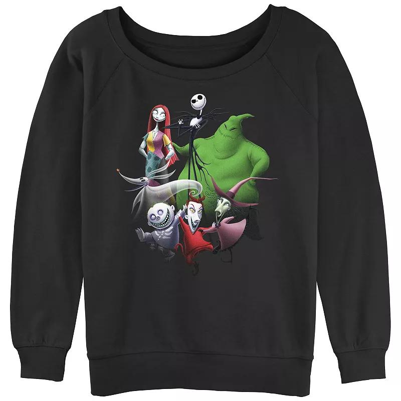 Disney's The Nightmare Before Christmas Juniors' Group Shot Slouchy Terry Graphic Pullover, Women's, Size: XL, Black Product Image