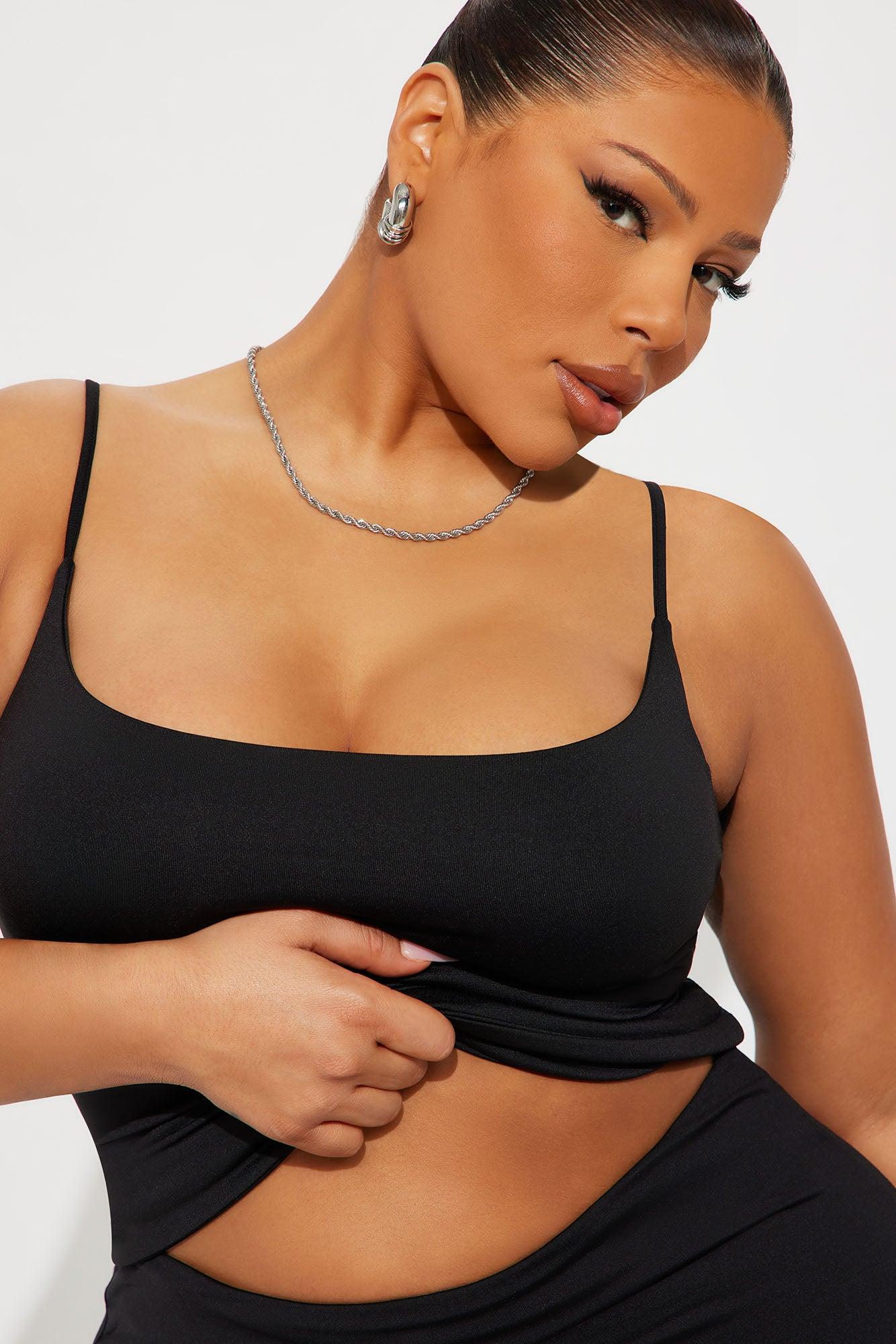 Contour Double Lined Cami Top - Black Female Product Image