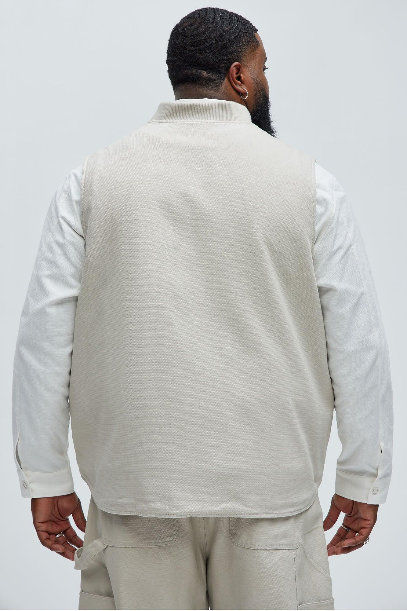 Alexander Utility Canvas Vest - Off White Product Image