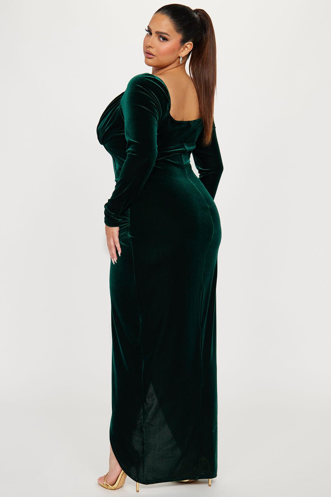 Phiona Velvet Maxi Dress - Hunter Product Image