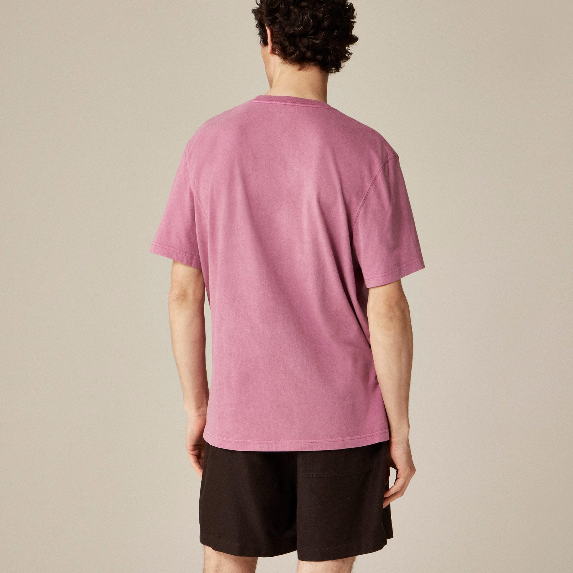 Vintage-wash cotton pocket T-shirt Product Image