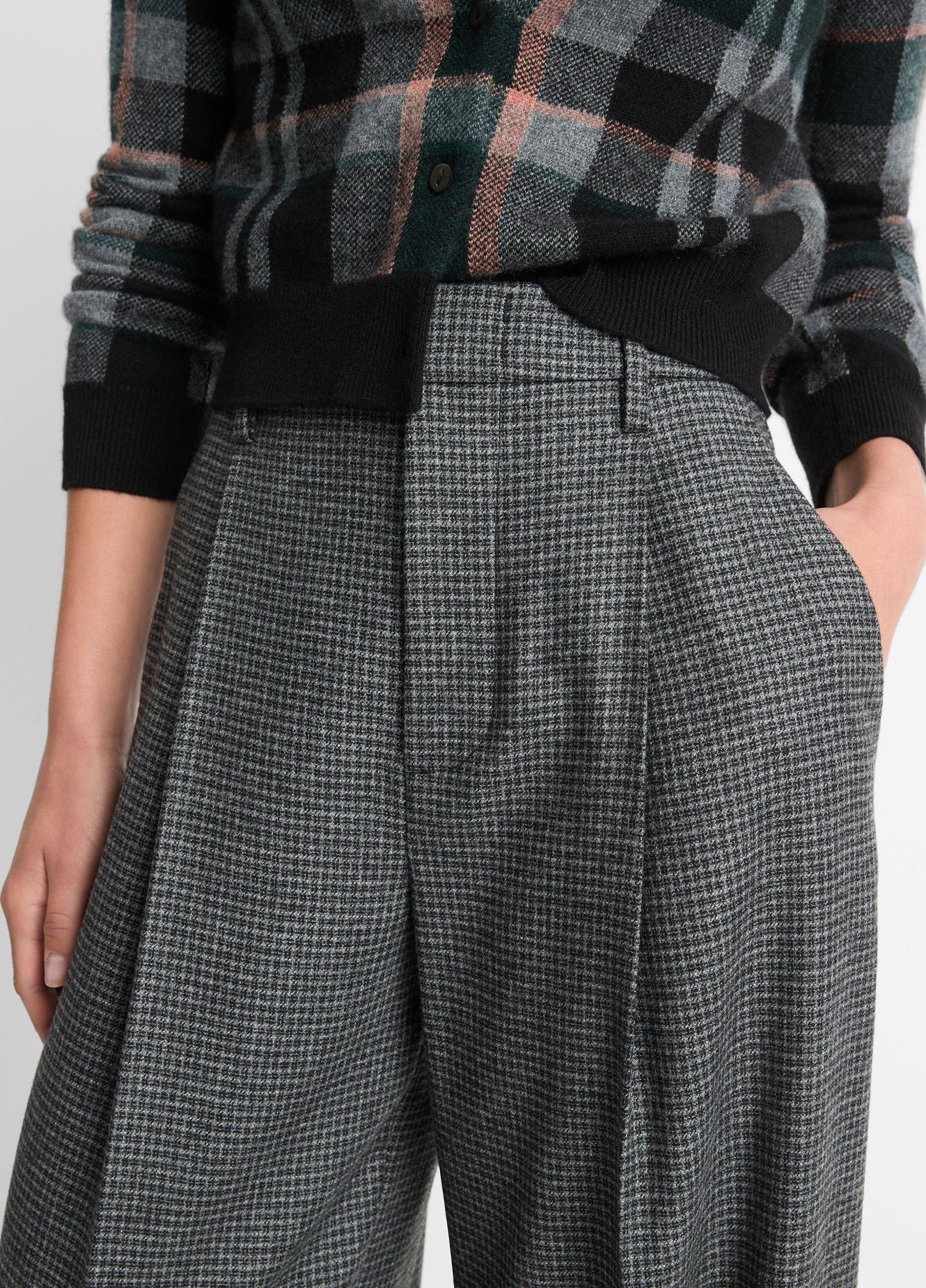 Italian Microcheck High-Rise Trouser Product Image