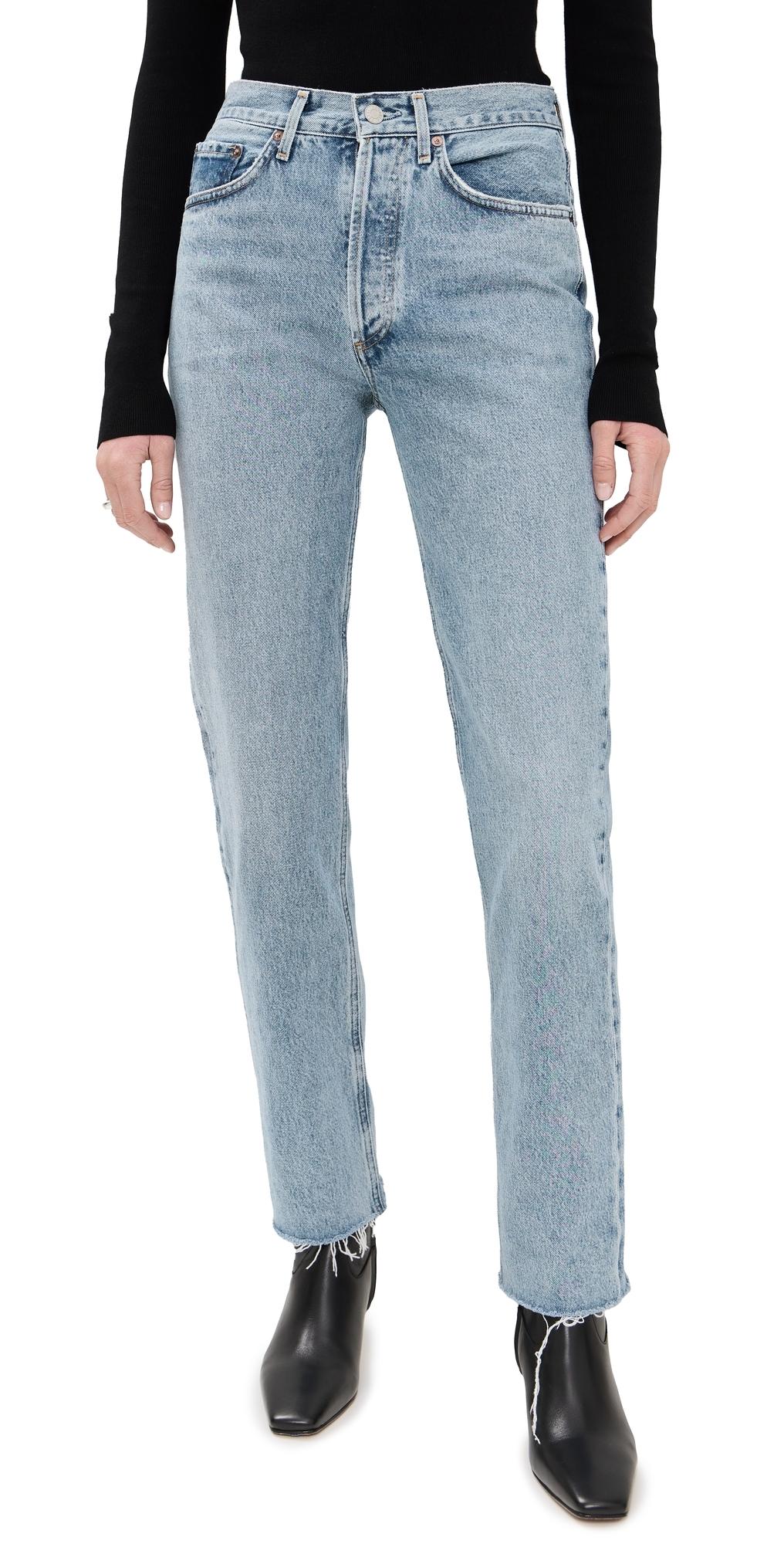AGOLDE Lana Mid Rise Straight Jeans Product Image