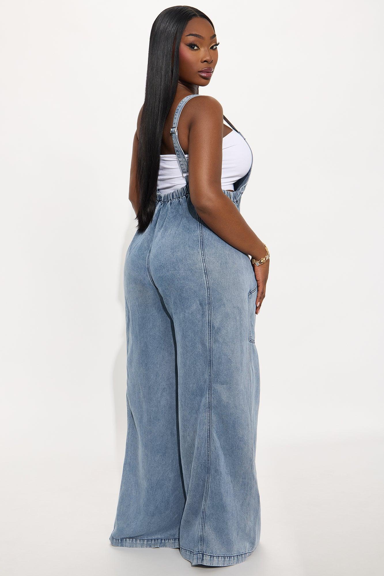 Katarina Washed Jumpsuit - Medium Wash Female Product Image