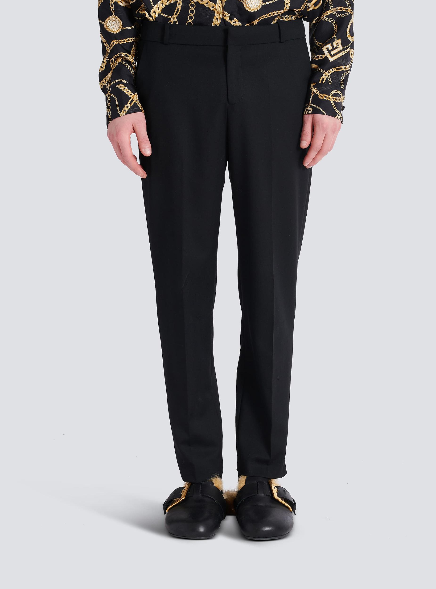 Straight-leg tailored wool trousers Product Image