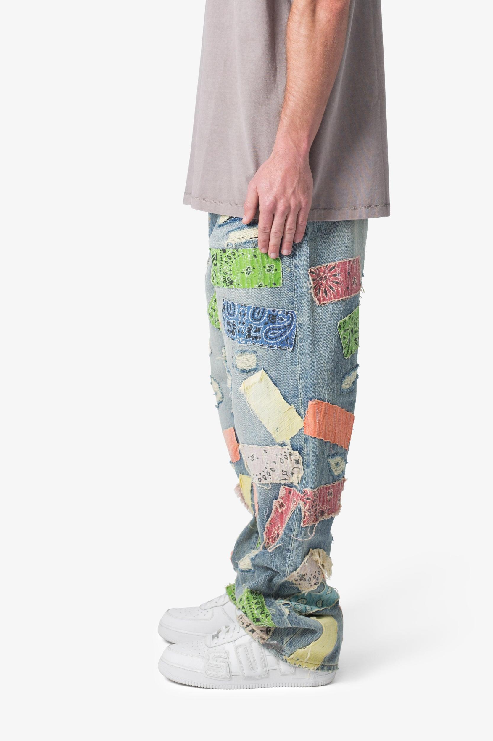 Ultra Baggy Bandana Patch Denim - Blue/Multi Product Image