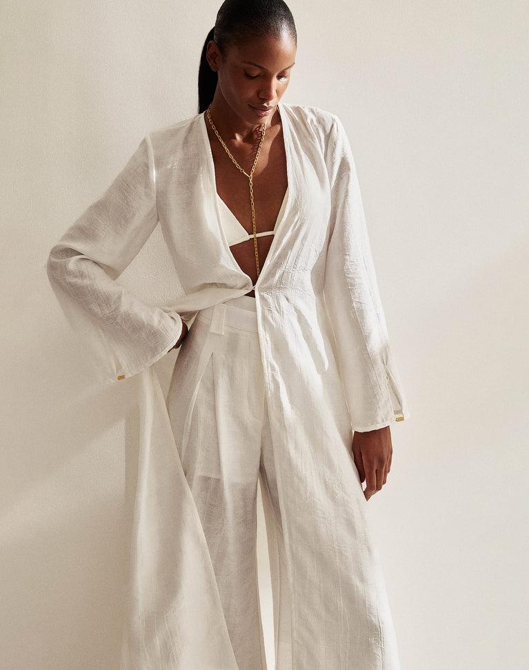 Lys Halter Top - Off White Product Image