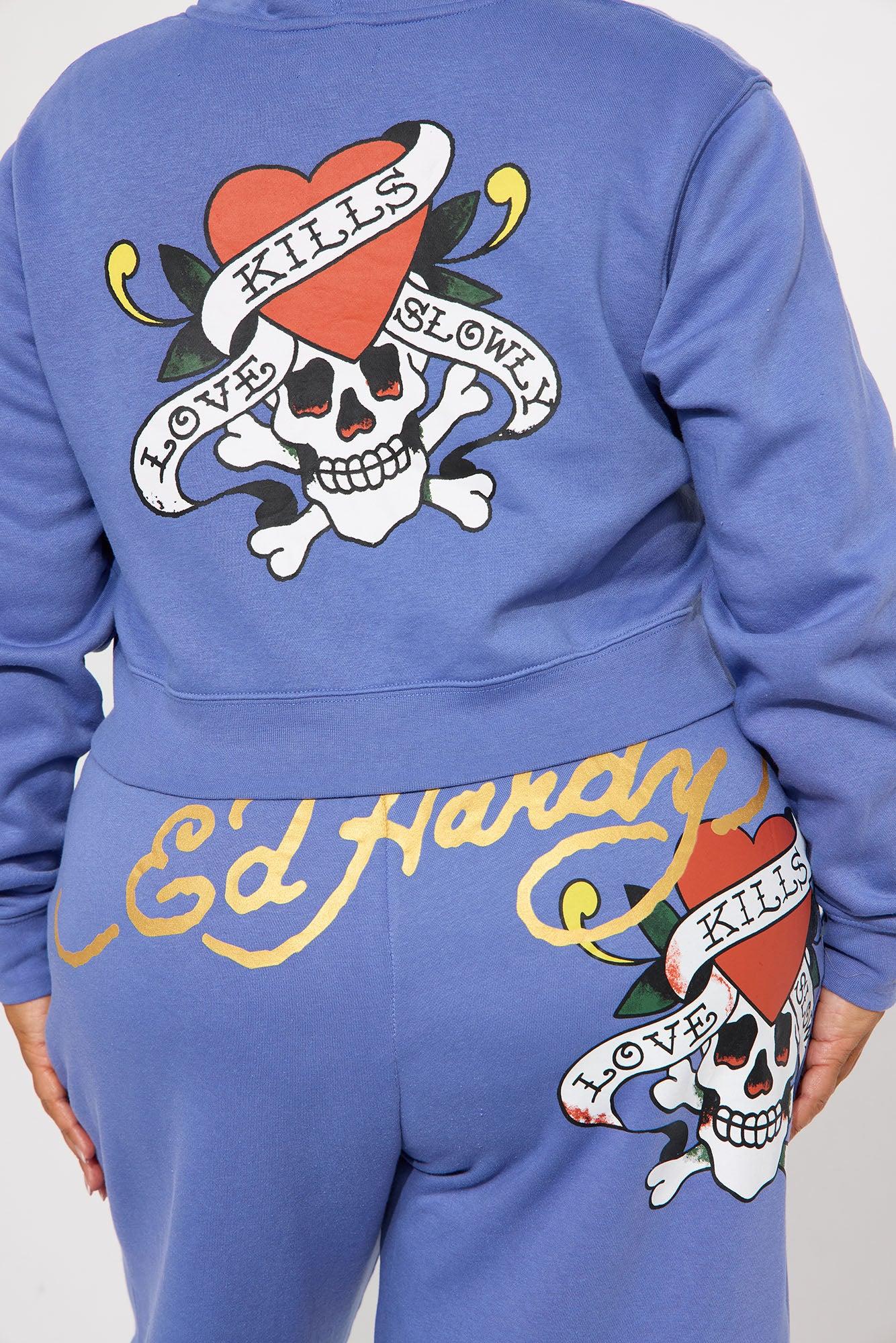 Ed Hardy Love Kills Pant Set - Blue Product Image