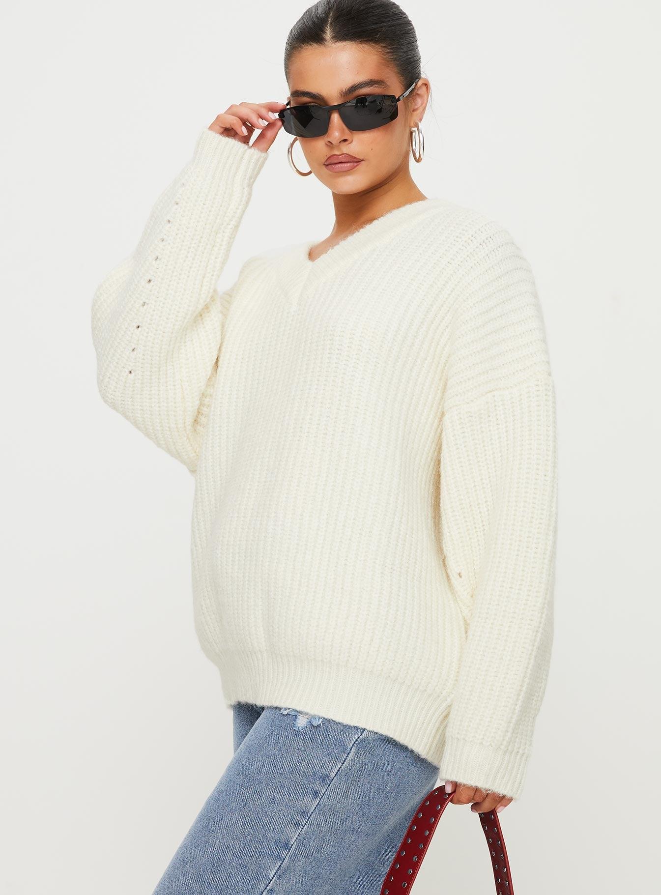 Jem Oversized Sweater Cream Product Image