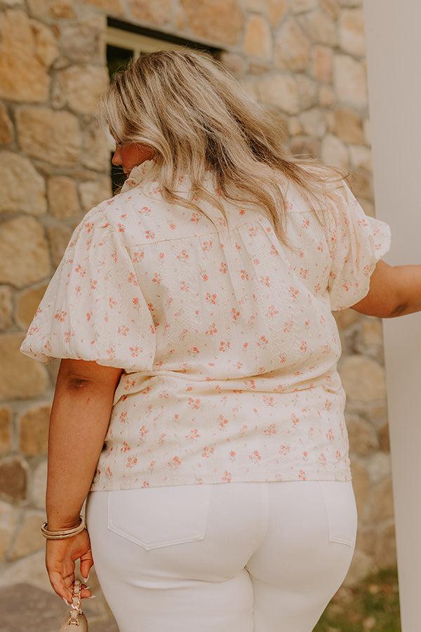 Honeysuckle Fields Floral Eyelet Top Curves Product Image