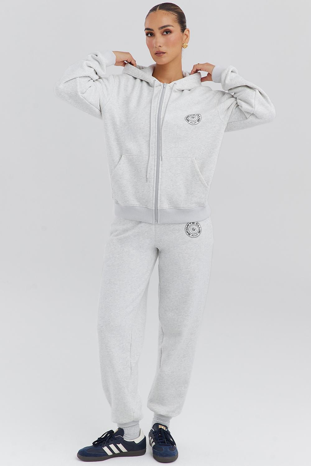 Coast  light grey marl fleece back jogging trousers Product Image