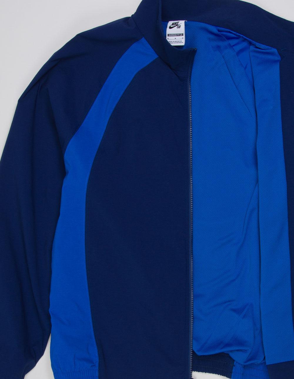 NIKE SB Full Zip Mens Oversized Jacket - BLUE COMBO Product Image