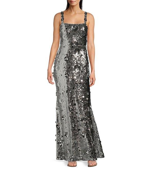 Muse by Marchesa Birch Sequin A-Line Gown Dress Product Image
