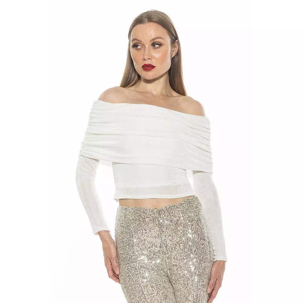 Women's ALEXIA ADMOR Hannah Off The Shoulder Long Sleeve Knit Top,  Product Image