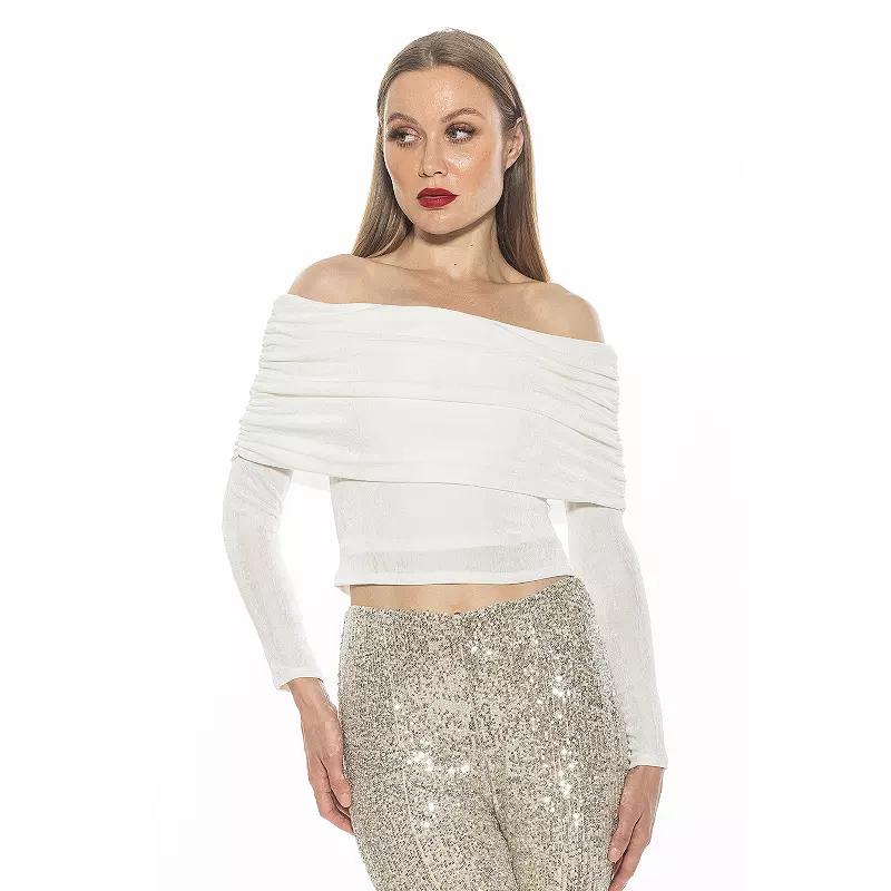 Women's ALEXIA ADMOR Hannah Off The Shoulder Long Sleeve Knit Top,  Product Image