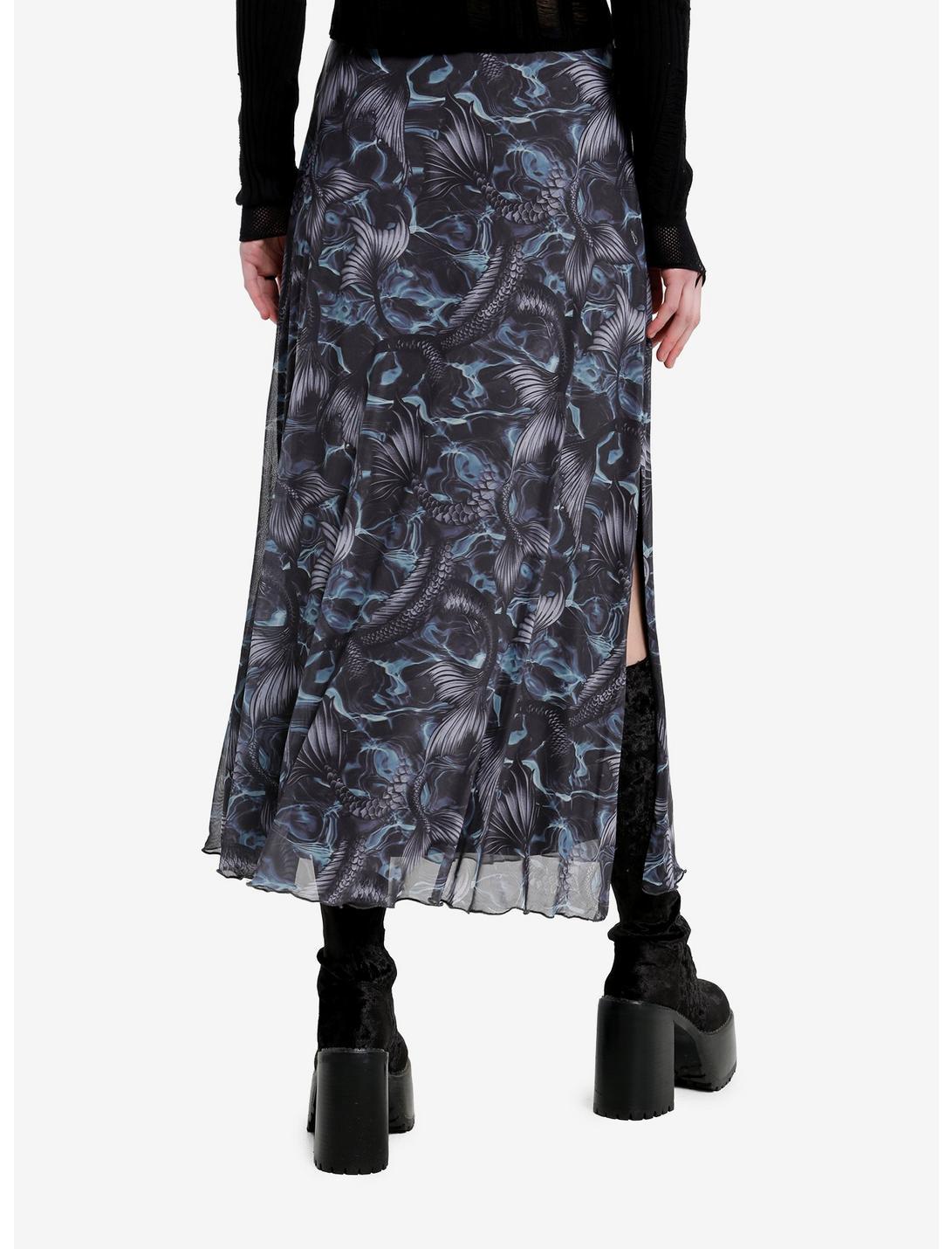 Cosmic Aura Mermaid Tail Mesh Midaxi Skirt Product Image