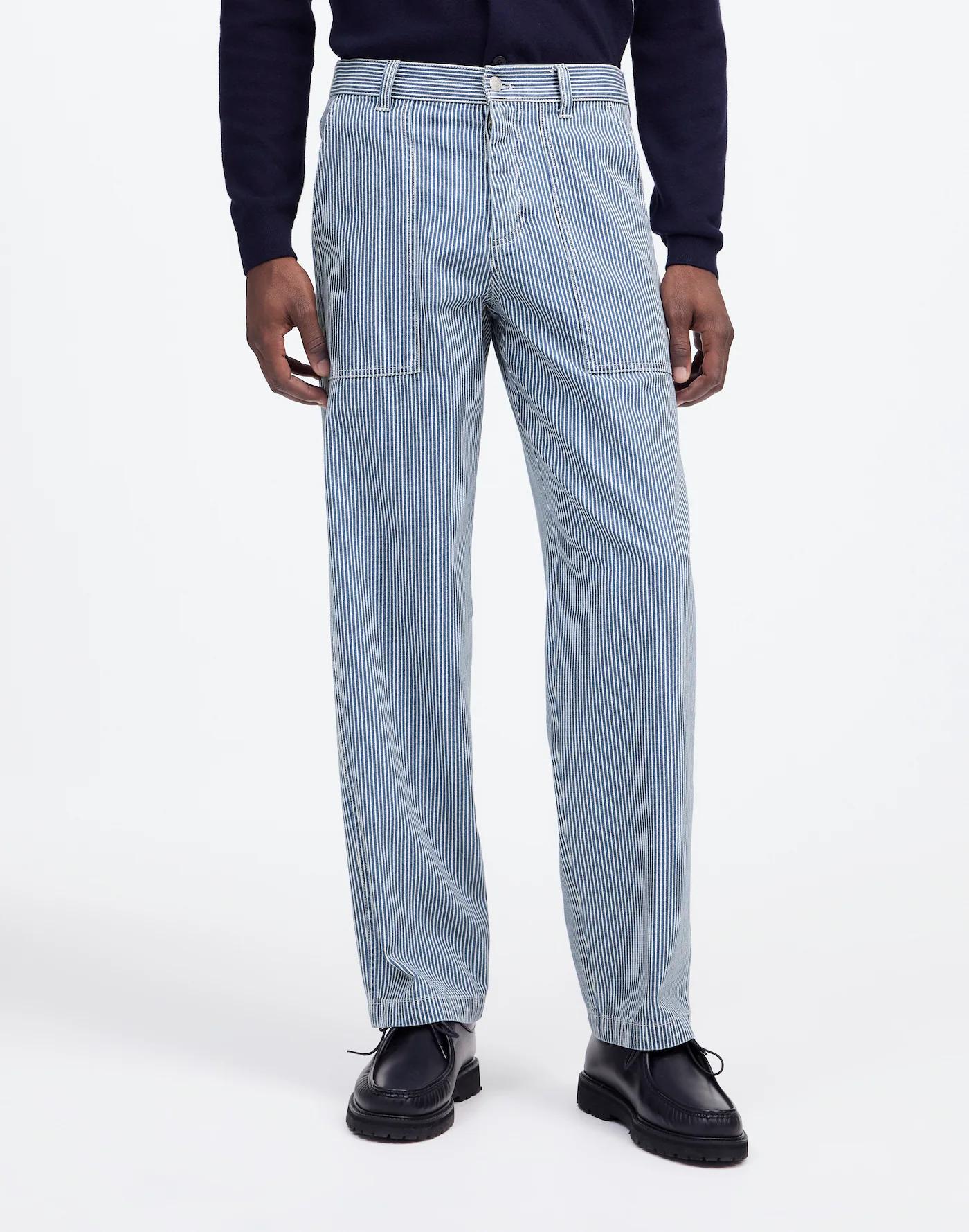 Baggy Surplus Pants in Indigo Engineer Stripe Product Image