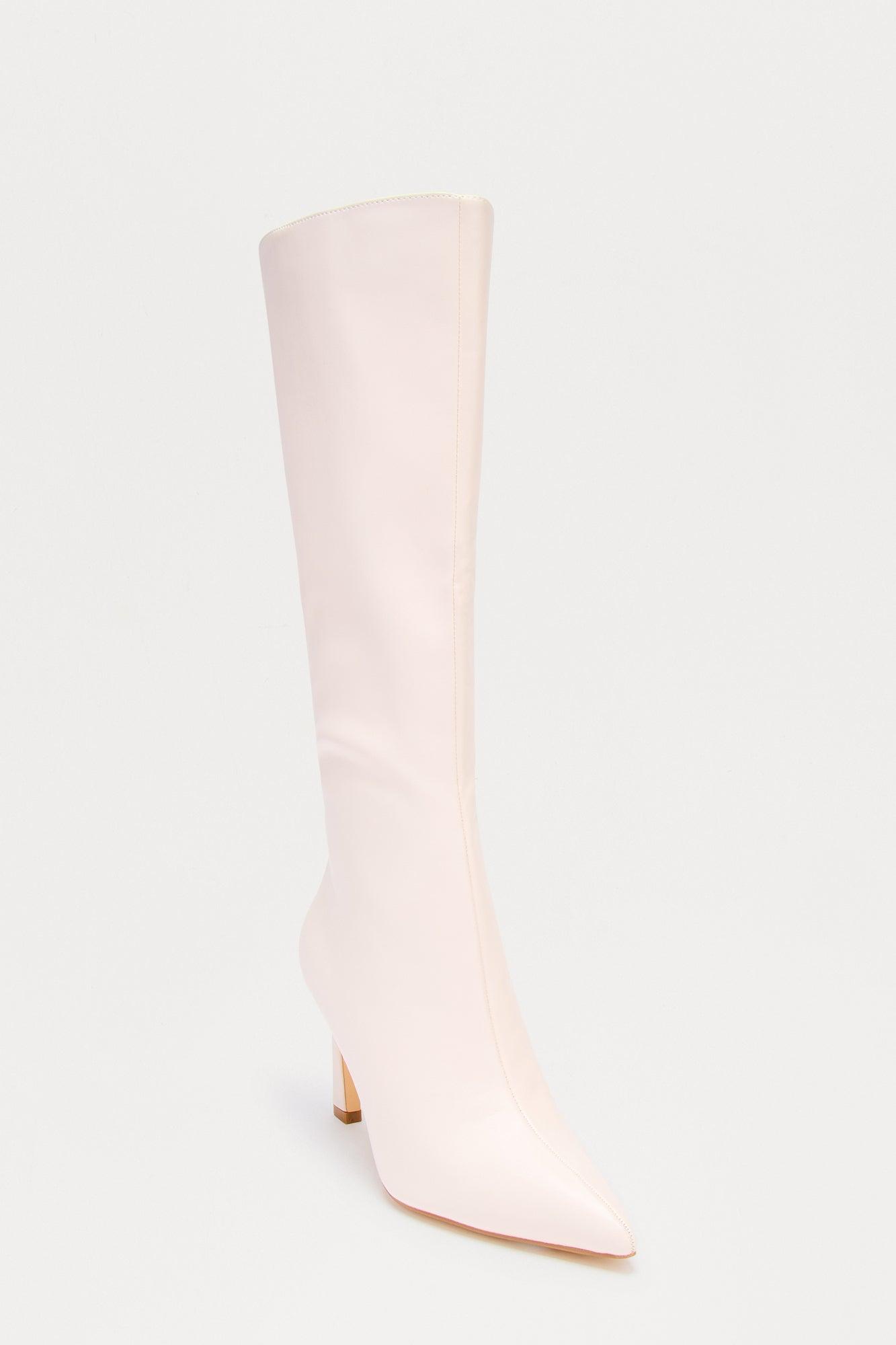 Delphi Knee High Boots - Ivory Female Product Image