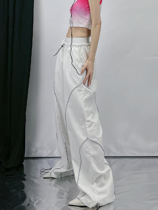 Pintuck Detail Straight Leg Pants Product Image